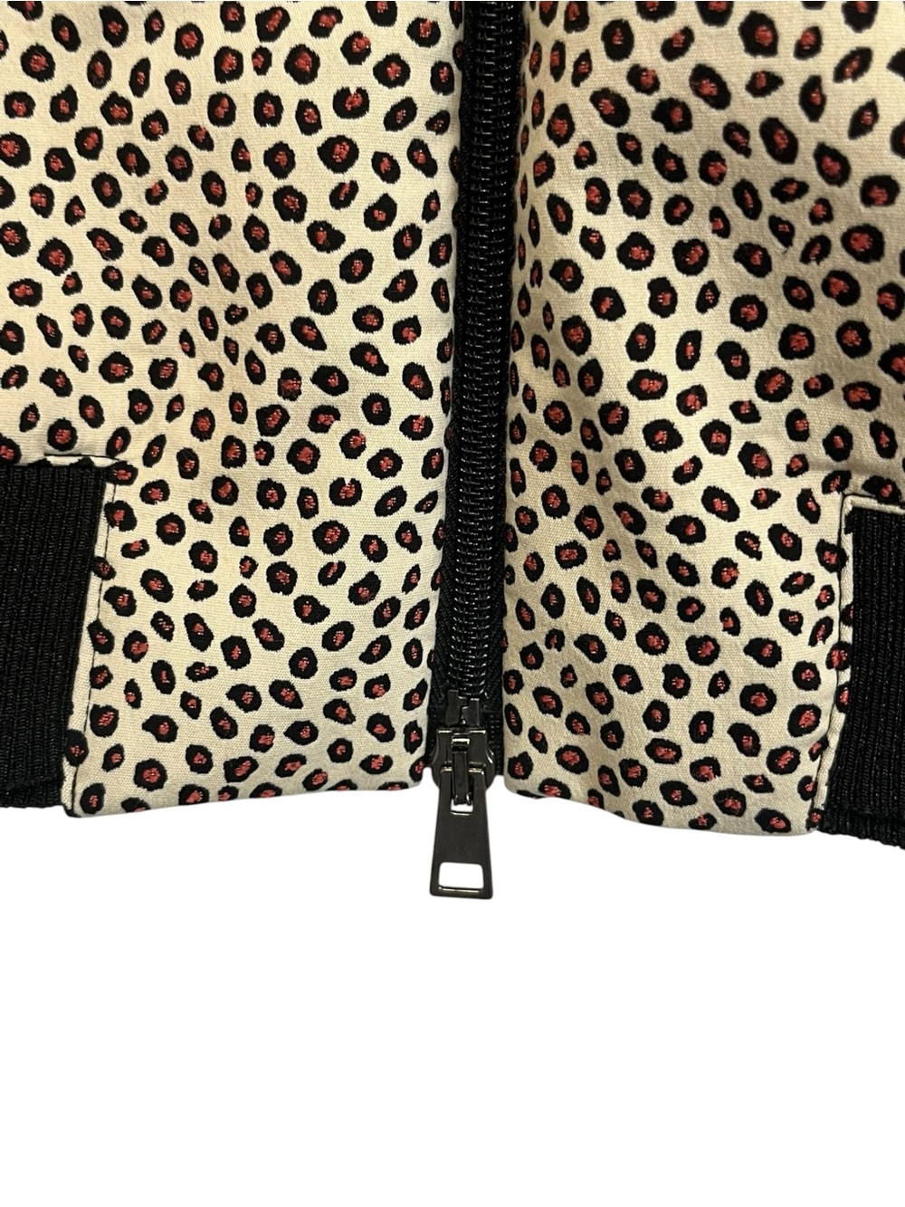 STRENESSE | Classy Cheetah‎ Print Black Ribbed Full Zip Front Blazer Jacket 6 - Picture 5 of 8